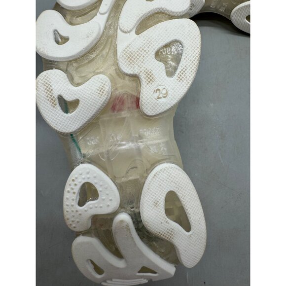 Cream & Blue Sock Sneakers With Red Stripe Details kids size 29 6 years READ - Picture 7 of 8